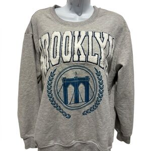 FREEZE BROOKLYN Women’s Gray Long Sleeve Sweatshirt Size Large